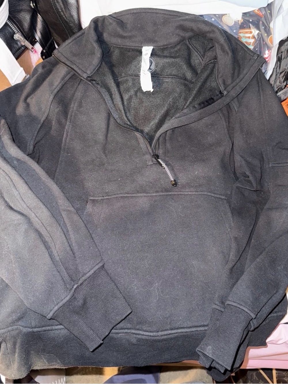 lululemon athletica Black scuba Quarter-Zip Hoodie